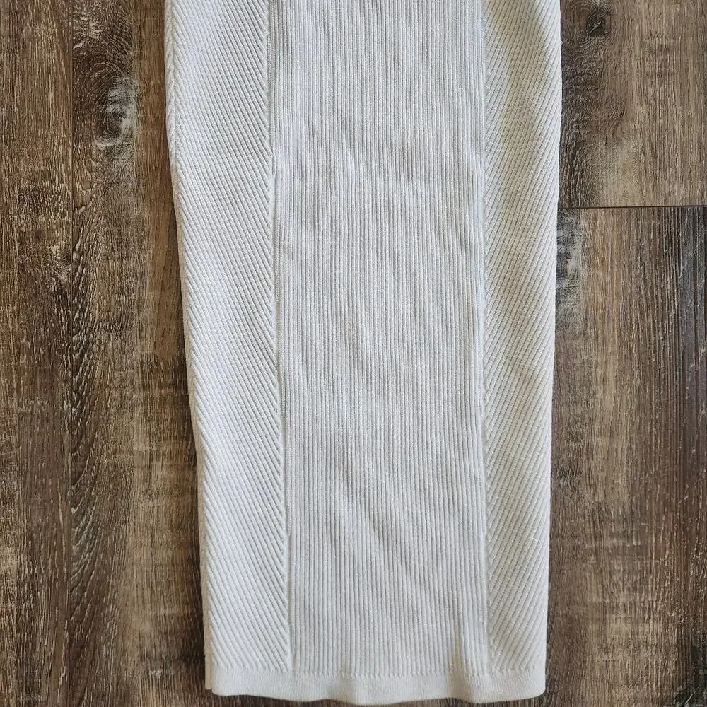 Retrofete Silver Metallic Dress Cut Out Open Back Sleeveless Size XS